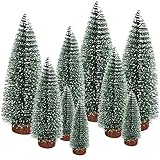 Weihnachtsbaum Mini Künstlich Miniatur Tannenbaum Grün Mini Weihnachts Baum Klein Weihnachtsdeko für Tischdeko, DIY, Schaufenster Figuren 10/16/22CM – 9 Stück