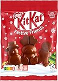 KitKat NESTLÉ KITKAT Festive Friends Schokoladen-Mix, Mini-Weihnachtsfiguren aus Milchschokolade mit Knusperstückchen, 1er Pack (1 x 65g)