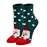 Weihnachtssocken Damen: Bunte Lustige Baumwolle Muster Tiere Socken - Witzige Weihnachten Geschenke für Frauen, 36-41, 1 Paar