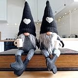 KUWUNG 2 Stück Kaffee Gonks Gnomes Plüsch Puppe, Handgefertigte Schwedische Kaffee Wichtel für Kaffeebar oder Heim küchen Dekoration, Küchengeschenke, Glückszwerg Geschenke für Frauen, Kaffeeliebhaber