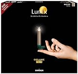 LUMIX Deluxe Mini, kabellose LED-Mini-Christbaumkerzen, Basis-Set mit 14 Kerzen und IR-Fernbedienung, 5x dimmbar, Flackermodus, Cashmere, Art. 75345