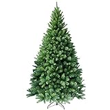 RS Trade HXT 1101 künstlicher Weihnachtsbaum 180 cm (Ø ca. 106 cm) mit 824 Spitzen und Schnellaufbau Klapp-Schirmsystem, schwer entflammbar, unechter Tannenbaum inkl. Metall Christbaum Ständer