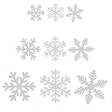 108 Schneeflocken, Fensterdeko, Fensterbilder für Weihnachts- und Winter- Dekoration, für Türen ,Schaufenster, Vitrinen, Glasfronten und mehr