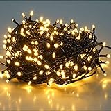 23m 360er LED Niedervolt Lichterkette wasserdichte dekorative Leuchten LED String Licht Wünderschöne Deko für Weihnachten, Hochzeit, Zuhause, Garten, Balkon, Terrasse - Warmweiß